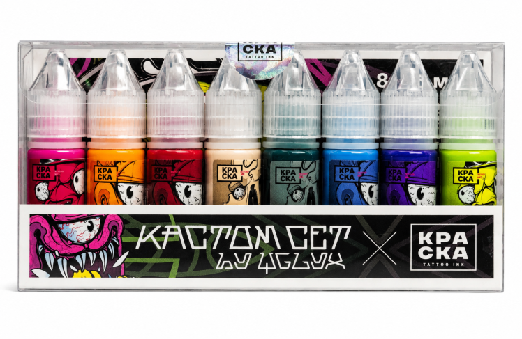 رنگ تتو کراسکا (KRASKA Tattoo Ink) | اولین جوهر تتو تولید روسیه در مسکو