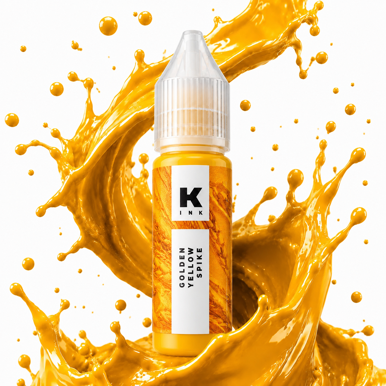  رنگ طلایی تتو برند کراسکا golden yellow spike 15ml 