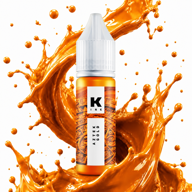 رنگ تتو نارنجی طلایی AZTEK GOLD 15ML