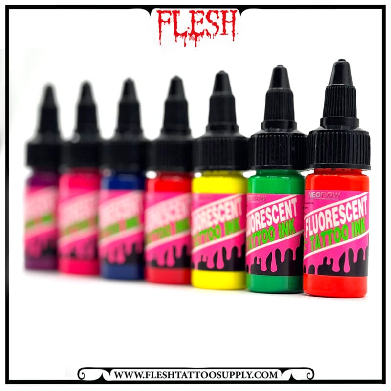 رنگ فلورسنت بلک لایت تتو NEO FLOW 15 ml