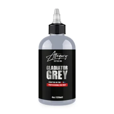 بطری رنگ تتو طوسی متوسط Allegory Gladiator Grey حجم 120 میل 4 اونس