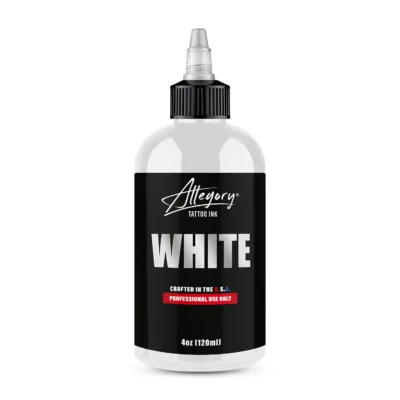بطری رنگ تتو سفید Allegory White حجم 120 میل 4 اونس