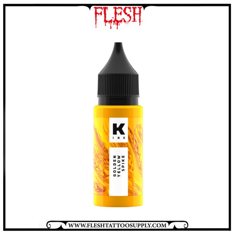 رنگ طلایی تتو برند کراسکا golden yellow spike 15ml