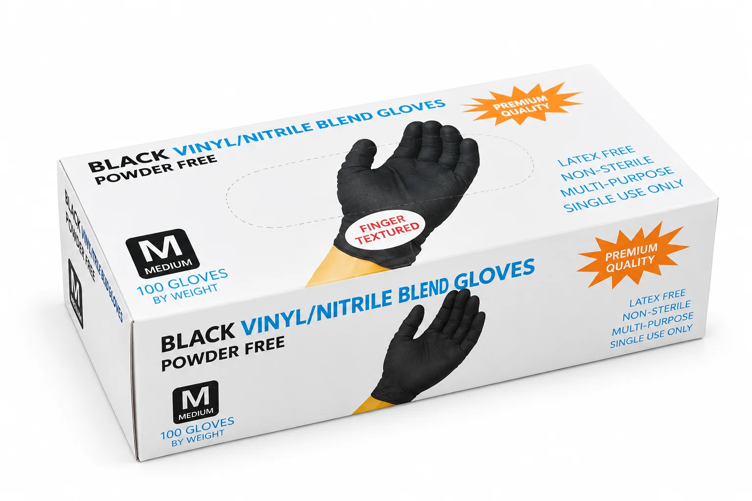 Black Vinyl_Nitrile Glove Box(1)_result دستکش مشکی تتو برند BLACK VINYL - تصویر 1