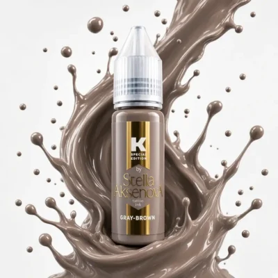رنگ تتو برند کراسکا Gray-Brown 15ml